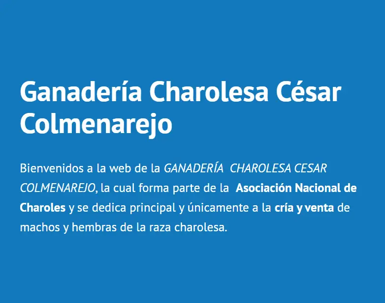 Ganadería Charolesa César Colmenarejo
